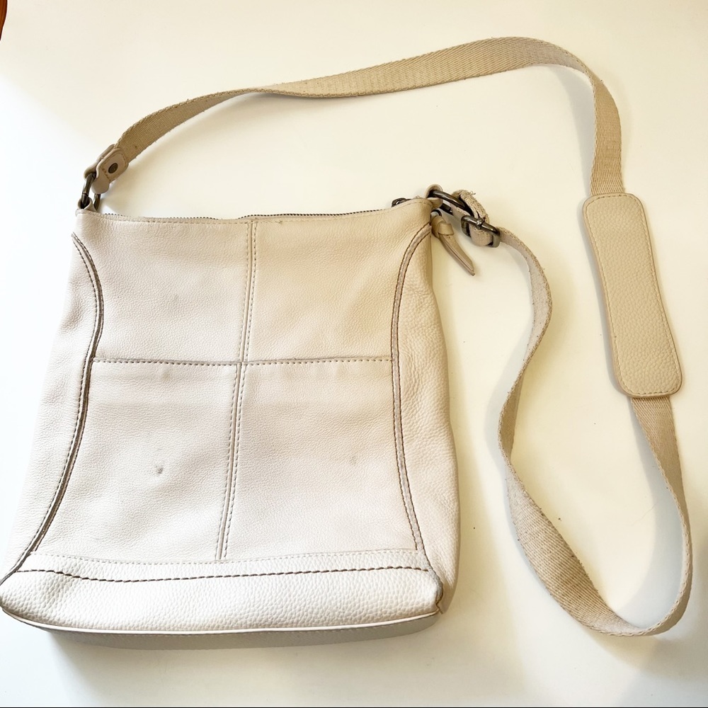 The Sak White Leather Crossbody Bag Adjustable Strap - Picture 5 of 11